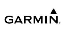 Garmin logo with black text and triangular symbol on white background